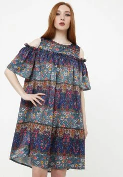 Madam-T NINEL - Robe De Jour - Blau, Rot