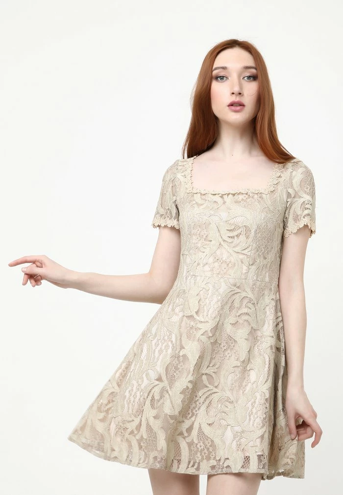 Madam-T AGAVA - Robe De Soirée - Beige 4 Madam-T AGAVA - Robe De Soirée - Beige – Image 4