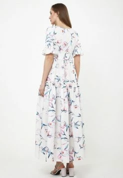 Madam-T SALAMEA - Robe Longue - Weiß, Rosa -Madam-T Soldes 2022 7e74f7decd444256a4a0b62b166eedc3