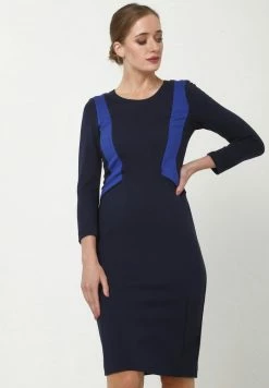 Madam-T RUTA - Robe Fourreau - Blau, Kornblumenblau