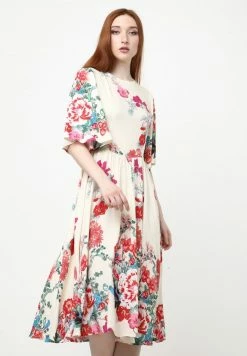 Madam-T TEREZIA - Robe De Jour - Beige/rot -Madam-T Soldes 2022 7f5b6d194de44d8e809ed8b9abe1c94b