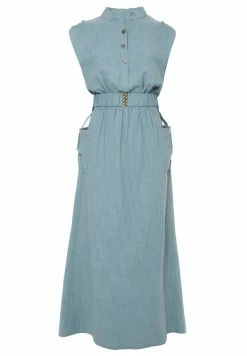 Madam-T LUSIA - Robe Chemise - Grau Blau -Madam-T Soldes 2022 7f7ca3f0aa4544e9ad428c48337599a0