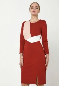 Madam-T LAIMA - Robe Fourreau - Terrakotta, Pfirsich