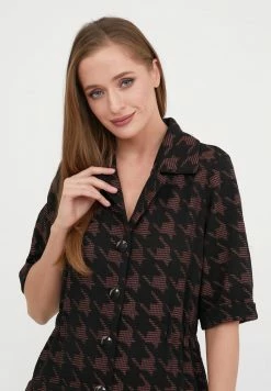 Madam-T ORSOLA - Robe Chemise - Schwarz/rot -Madam-T Soldes 2022 806c2cc859df4a30a619b657b0df85c2