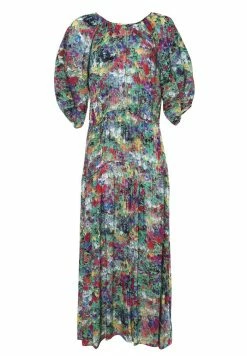 Madam-T GRETELE - Robe Longue - Grün Rot -Madam-T Soldes 2022 8085f60f69ab4bfab09acbce9660d790