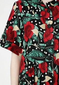 Madam-T Robe Chemise - Schwarz, Rot -Madam-T Soldes 2022 809b3f91bc5d4fada22ba073371a9412