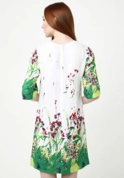 Madam-T MILANA - Robe De Jour - Weiß, Hellgrün -Madam-T Soldes 2022 80a2c21f25b049bf9cdc1477338c3248