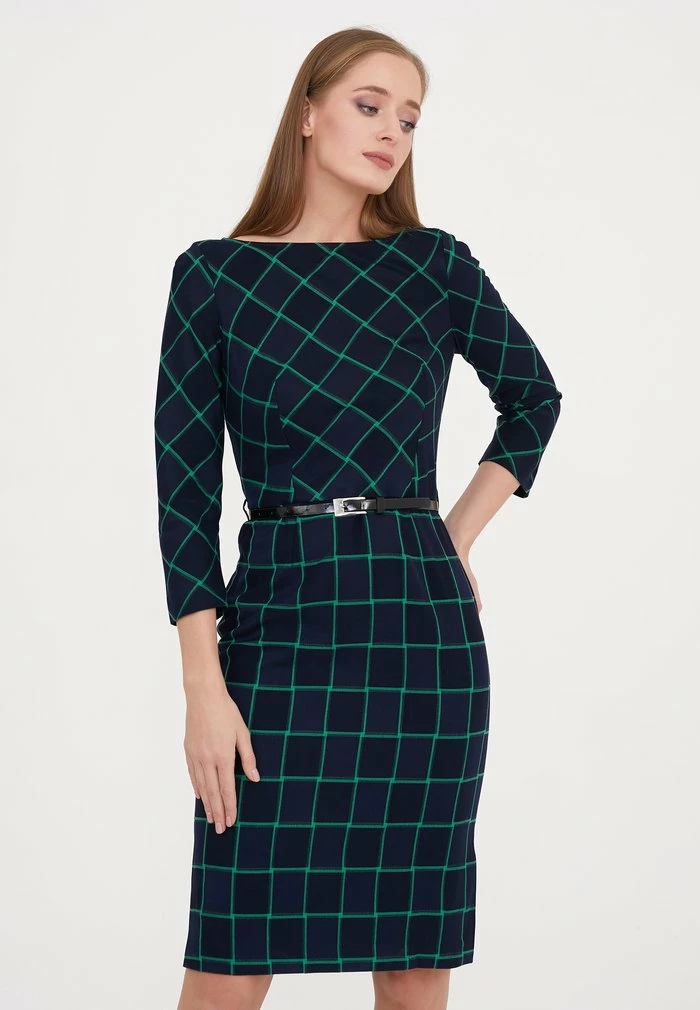 Madam-T MUARA - Robe Fourreau - Blau/grün 1 Madam-T MUARA - Robe Fourreau - Blau/grün
