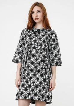 Madam-T Blouson Bomber - Schwarz-weiss