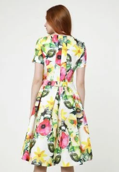 Madam-T Robe De Jour - Weiß, Rosa -Madam-T Soldes 2022 81b2b565e3fb4459aaf69df82065202d