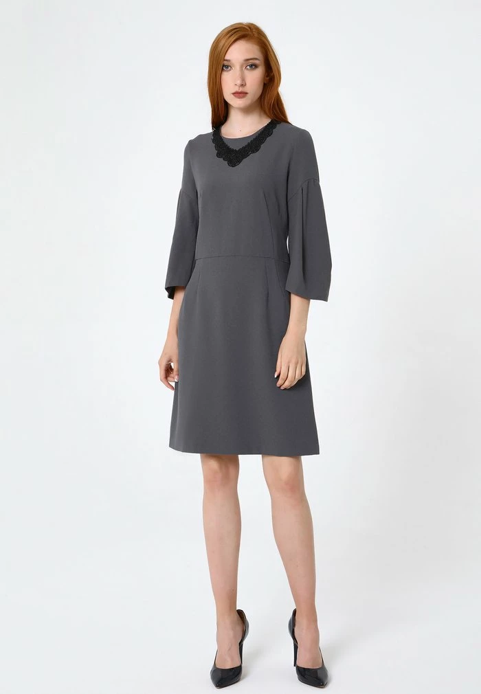 Madam-T VERGINI - Robe De Jour - Dunkelgrau 2 Madam-T VERGINI - Robe De Jour - Dunkelgrau – Image 2