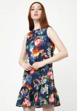 Madam-T GAISA - Robe De Jour - Blau, Goldrute 12 Madam-T GAISA - Robe De Jour - Blau, Goldrute -Madam-T Soldes 2022 8208a3765f344525909310b6d697307d