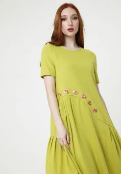 Madam-T SARINDA - Robe De Jour - Mustard Yellow -Madam-T Soldes 2022 828f853f47c8458ab4fa201205e6a4bc