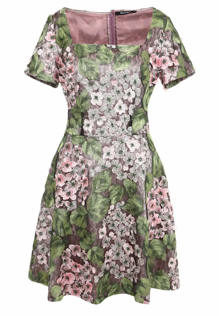 Madam-T AGAVA - Robe De Soirée - Rosa, Grün 7 Madam-T AGAVA - Robe De Soirée - Rosa, Grün – Image 7