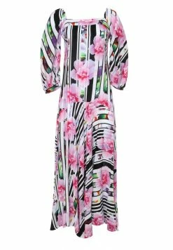 Madam-T MARLIN - Robe Longue - Weiß/rosa -Madam-T Soldes 2022 835daffa92de4e41a654fefe998e6a30