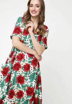 Madam-T KOSKA - Robe De Jour - Weiß/rot -Madam-T Soldes 2022 83b8ebace8d7437ca72e9d5265bfd8a0