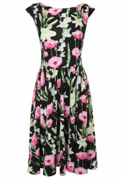 Madam-T Robe De Jour - Schwarz Rosa -Madam-T Soldes 2022 84dffa8bed894a4e9362654a6f994c78