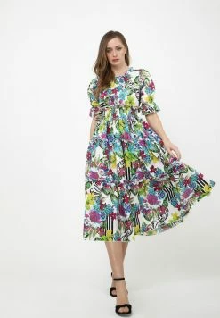 Madam-T Robe De Jour - Weiß Hellblau