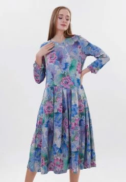 Madam-T DEMETRANA - Robe Pull - Hellblau/lila