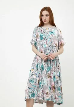 Madam-T OFELIA - Robe De Jour - Grau, Aqua