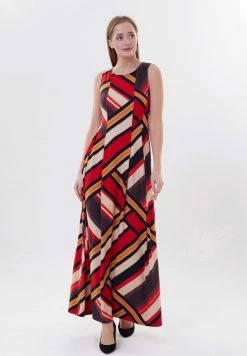 Madam-T NILASA - Robe Longue - Beige Broschen