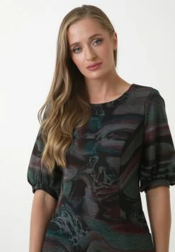 Madam-T AGARATA - Robe Fourreau - Grau/ Aqua -Madam-T Soldes 2022 8720f4c961f94fb58d85dc1a604a0e44