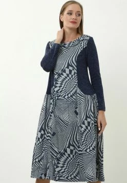 Madam-T PATRICIA - Robe De Jour - Grau/blau -Madam-T Soldes 2022 87628752fb4b43a6a5f4d94029870e66