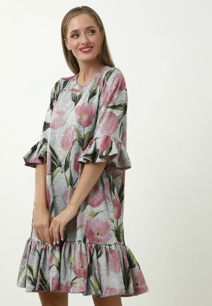 Madam-T Robe De Jour - Grau/khaki 3 Madam-T Robe De Jour - Grau/khaki – Image 3