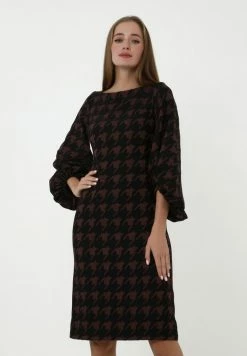 Madam-T ULANA - Robe De Jour - Schwarz/rot