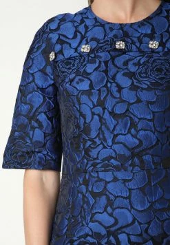 Madam-T Robe Fourreau - Schwarz, Indigo -Madam-T Soldes 2022 88a6be85a1804cbf9a6f363e8bd6e886