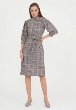 Madam-T MARENA - Robe De Jour - Grünes Leder/ Olegine Rot -Madam-T Soldes 2022 88acf893a6924ac5b87bb7bf876cf733