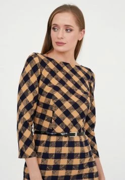 Madam-T MUARA - Robe Fourreau - Beige/blau 11 Madam-T MUARA - Robe Fourreau - Beige/blau -Madam-T Soldes 2022 88d8c0d7f26a401d8448599663a320c8