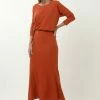 Madam-T GADE - Robe Longue - Terrakotta