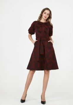 Madam-T VARNA - Robe De Jour - Schwarz/ Weinrot -Madam-T Soldes 2022 89b7f9d18d134f41a7373c997382a44a