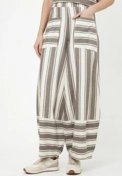 Madam-T CABULA - Pantalon Classique - Hellbraun/weiß -Madam-T Soldes 2022 8ab199894f5d488295ef87120c96be52