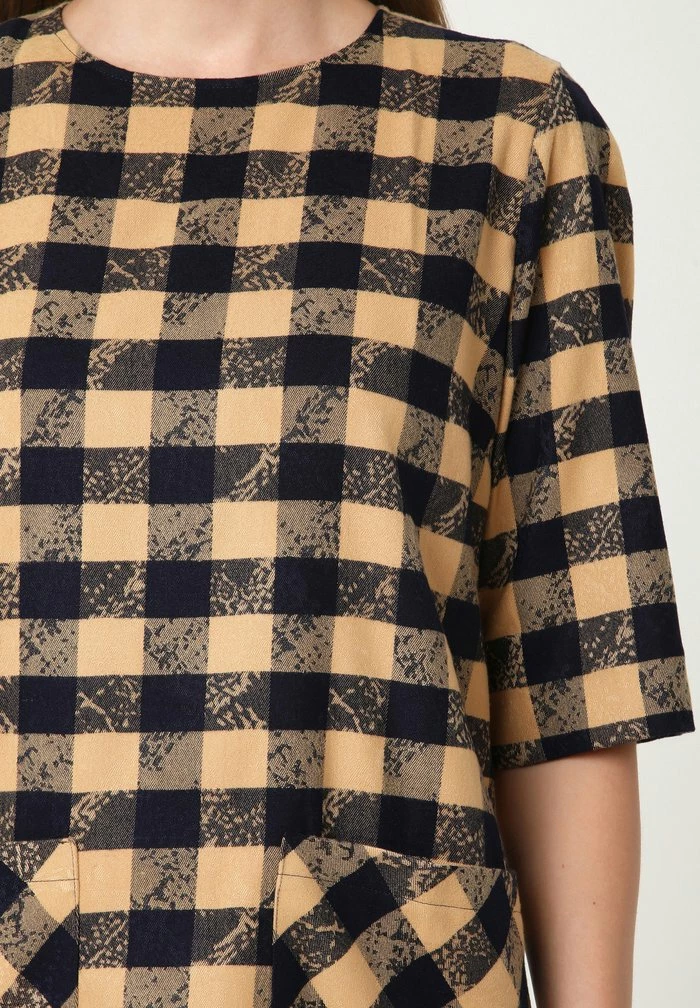 Madam-T ALLTAGSKLEID MILANIA - Robe De Jour - Beige, Blau 5 Madam-T ALLTAGSKLEID MILANIA - Robe De Jour - Beige, Blau – Image 5