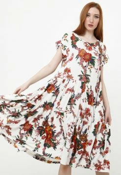 Madam-T FATINA - Robe De Jour - Beige, Grün -Madam-T Soldes 2022 8b5f0cecf539491383a460bdb11c44f6