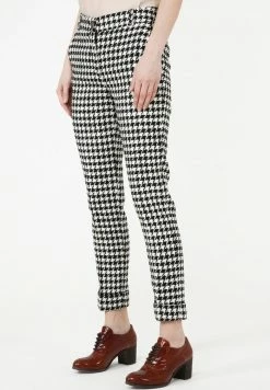 Madam-T MARIO - Chino - Weiß Schwarz -Madam-T Soldes 2022 8b90f1dbb48a4ee6a2cfdea4a1fefaf3