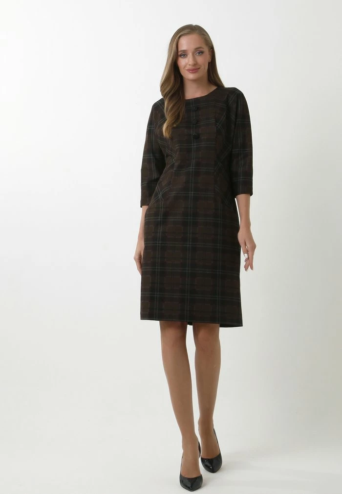 Madam-T INSIGMA - Robe De Jour - Schwarz Senf 2 Madam-T INSIGMA - Robe De Jour - Schwarz Senf – Image 2