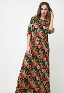 Madam-T GRETELE - Robe Longue - Schwarz Orange -Madam-T Soldes 2022 8c40735ee1704151b629705d604cad3a