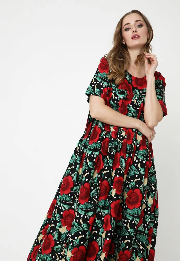 Madam-T Robe Longue - Schwarz Rot 4 Madam-T Robe Longue - Schwarz Rot – Image 4