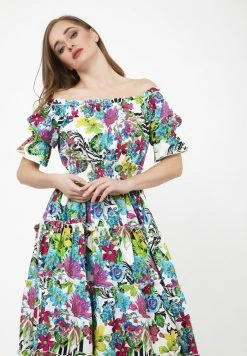 Madam-T Robe De Jour - Weiß Hellblau -Madam-T Soldes 2022 8e1291e5e5cf471ca5e61a4b205a99b3