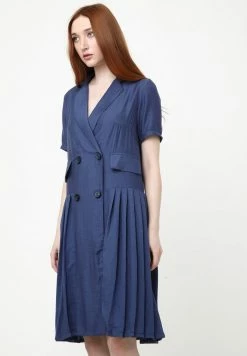 Madam-T TEODORINA - Robe Chemise - Blau 14 Madam-T TEODORINA - Robe Chemise - Blau -Madam-T Soldes 2022 8e4eea37e2514d56a47306dee2a83db2