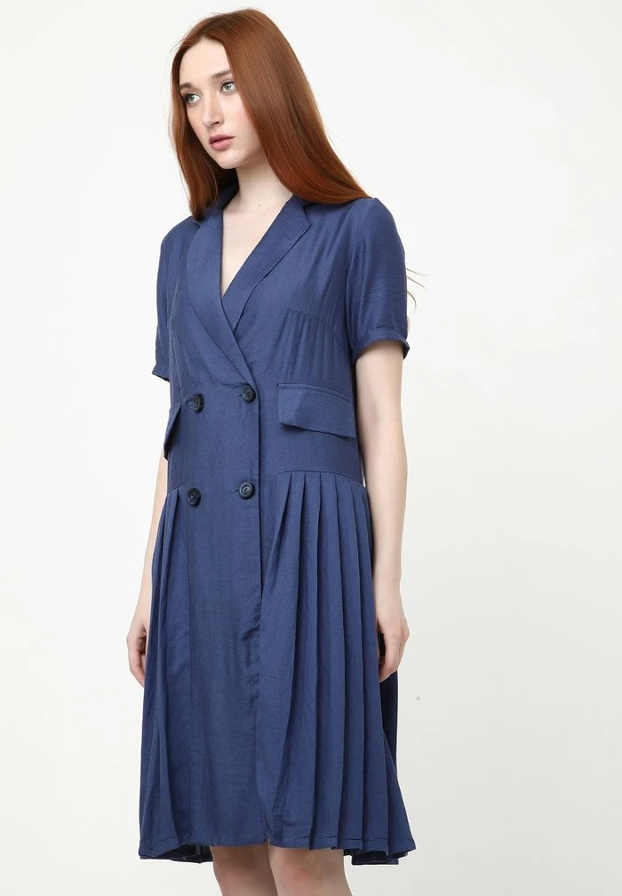 Madam-T TEODORINA - Robe Chemise - Blau 7 Madam-T TEODORINA - Robe Chemise - Blau – Image 7