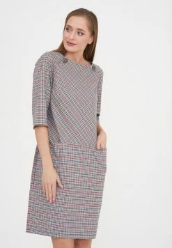 Madam-T FERULE - Robe De Jour - Grüner Zig/rot