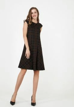 Madam-T Robe De Jour - Schwarz/ Senf