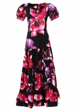 Madam-T Robe Longue - Schwarz, Himbeere -Madam-T Soldes 2022 8f50cea6b78e45628de05e381673b958