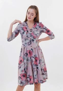 Madam-T DAISY - Robe De Jour - Hellgrün/ Rosa