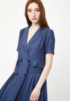 Madam-T TEODORINA - Robe Chemise - Blau 11 Madam-T TEODORINA - Robe Chemise - Blau -Madam-T Soldes 2022 9027f1b455294f3c9a0f0389919bc267