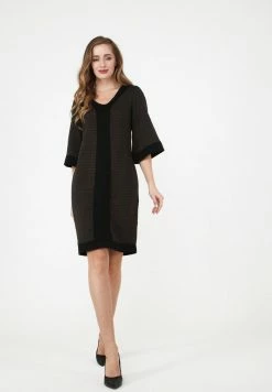 Madam-T REINA - Robe De Jour - Schwarz/ Khaki -Madam-T Soldes 2022 90b2fbadcaf84fd08983979e8f317235